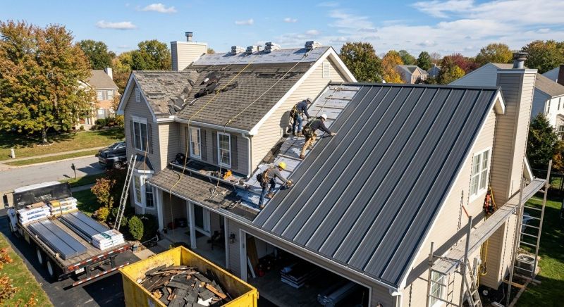 Aluminum Roof Replacement in Fredericksburg, VA