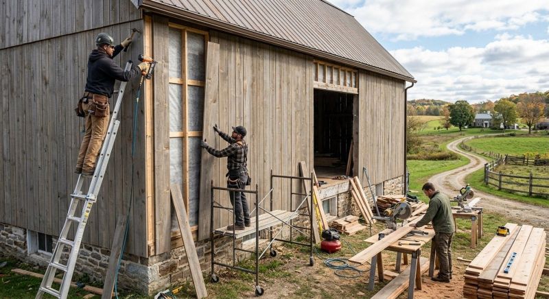 Barn Siding Installation in Boston, MA