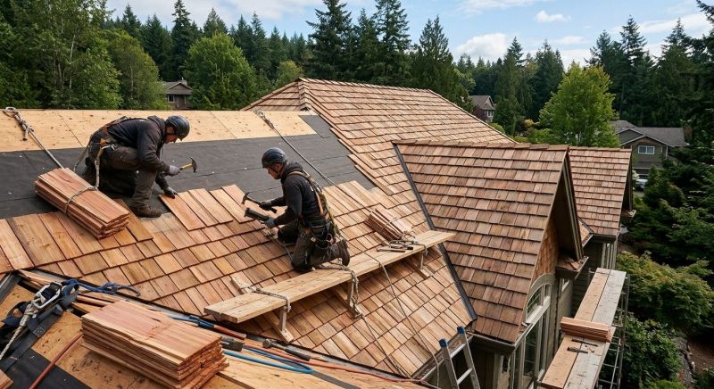 Cedar Shake Roof Construction in Fredericksburg, VA