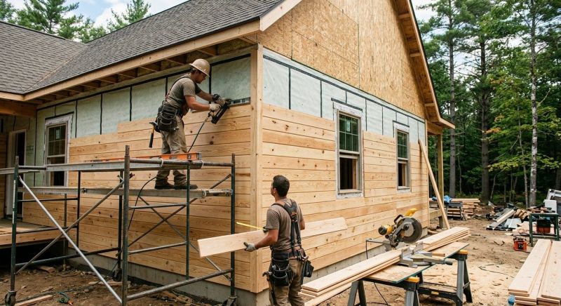 Wood Plank Siding Installation in Boston, MA