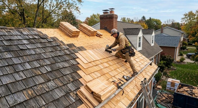 Wood Shingle Roof Replacement in Fredericksburg, VA